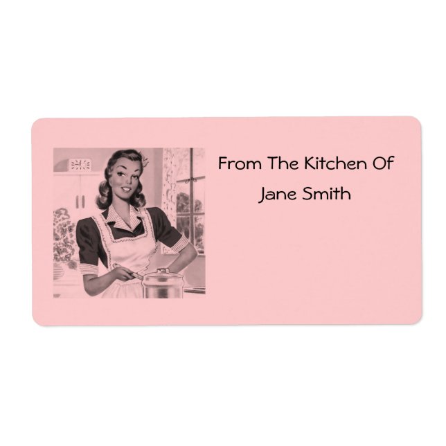 Retro 1950s Cook Kitchen Labels (Front)