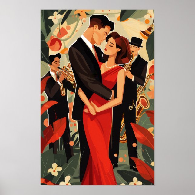 Retro 1950s Couple Poster - Vintage Fashion Portra (Front)