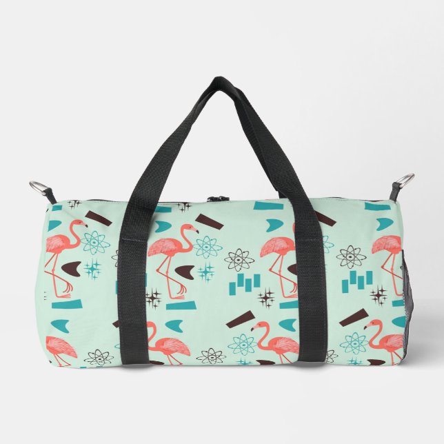 Retro 1950's Flamingo Print Cut Sew Bag (Front)
