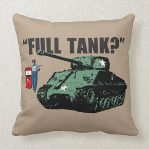 Retro 1950s gas station attendant: "Full tank?"… Cushion