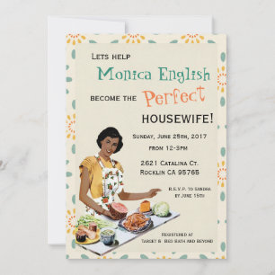 Retro 1950's Housewife Bridal Shower Invitation