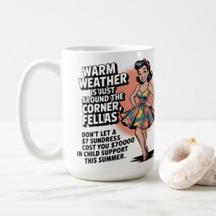 Retro 1950s Humor – Funny Summer Warning Quote Coffee Mug