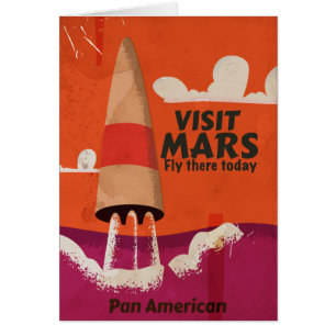 Retro 1950s Mars Vacation Poster