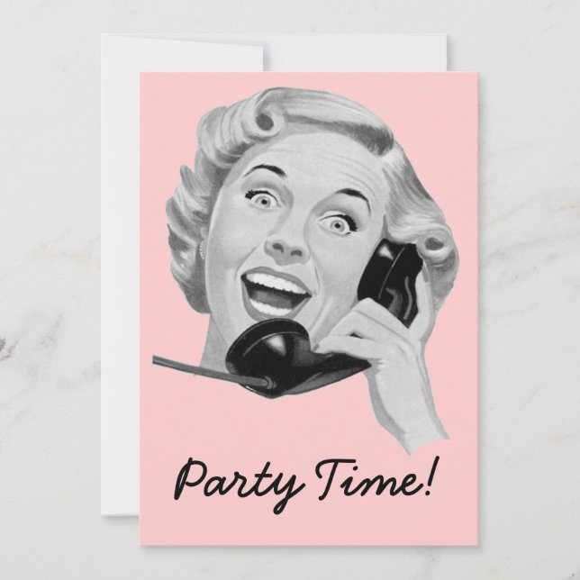 Retro 1950s Party Invitation (Front)