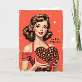 Retro 1950s Pin-Up Valentine’s Day Holiday Card