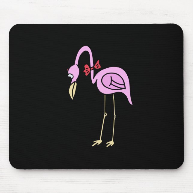 Retro 1950s Sad Flamigo Lawn Ornament Mouse Pad (Front)
