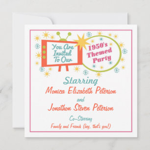 Retro 1950's Themed Party Invitation