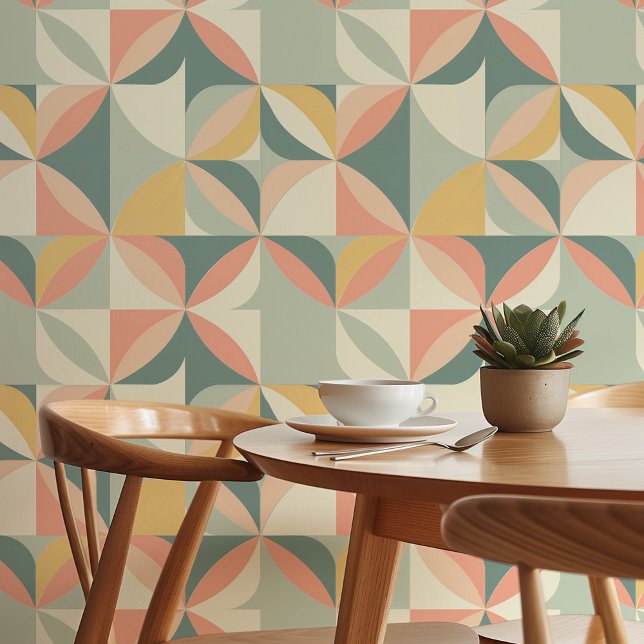 Retro 1960s Geometric Peel & Stick Wallpaper (Creator Uploaded)
