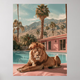 Retro 1960s Palm Desert California Poster in Paul