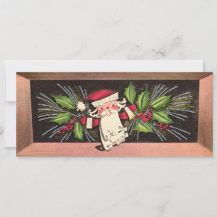 Retro 1960's Santa Flat Christmas Card
