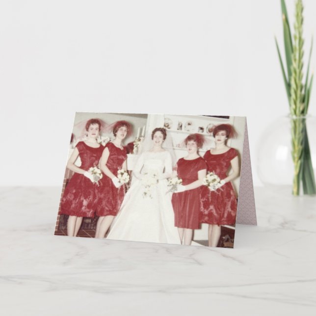 Retro 1960s Wedding Card (Front)