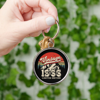 Retro 1966 Birthday Vintage Outdoorsy 60th Bday Key Ring