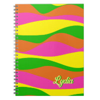 Retro 1970s Bright Abstract Stripes Add Name