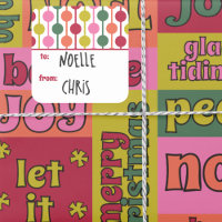 Retro 1970s Geometric Pattern Christmas To From