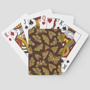 Retro 1970s Moths Playing Cards