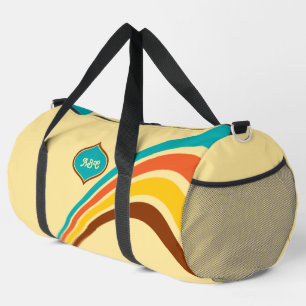 Retro 1970's Stripes Monogram Duffle Bag