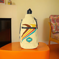 Retro 1970's Stripes Monogram