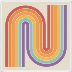 Retro 1970s Style Arched Stripes Geometric Pattern