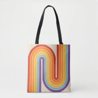 Retro 1970s Style Arched Stripes Geometric Pattern