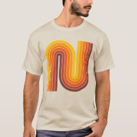 Retro 1970s Style Geometric T-Shirt