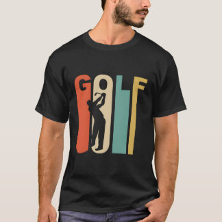 Retro 1970'S Style Golfer Golfing Golf Sports T-Shirt