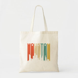 Retro 1970's Style Houston Texas Skyline  Tote Bag