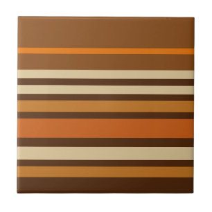 Retro 1970s Style Striped Tile