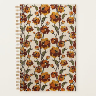 Retro 1970s Upholstery Fabric Weekly/Monthly  Planner