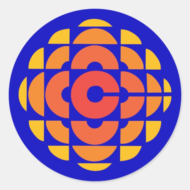 Retro 1974-1986 classic round sticker (Front)