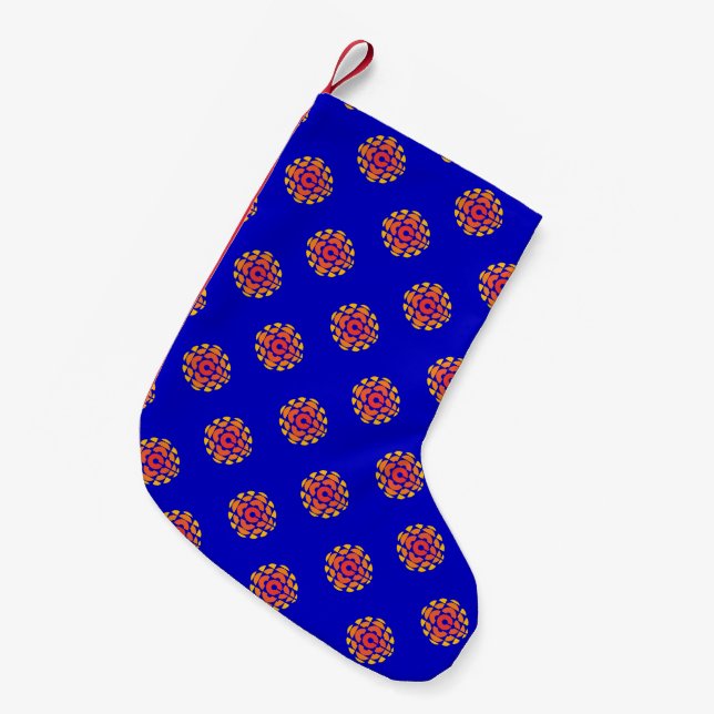 Retro 1974-1986 small christmas stocking (Front (Hanging))