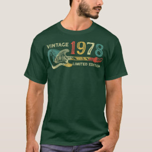 Retro 1978 birthday gift for men Guitar Player 44t T-Shirt