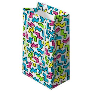 Retro 1980's Cool Cute 80s Memphis Pattern Small Gift Bag