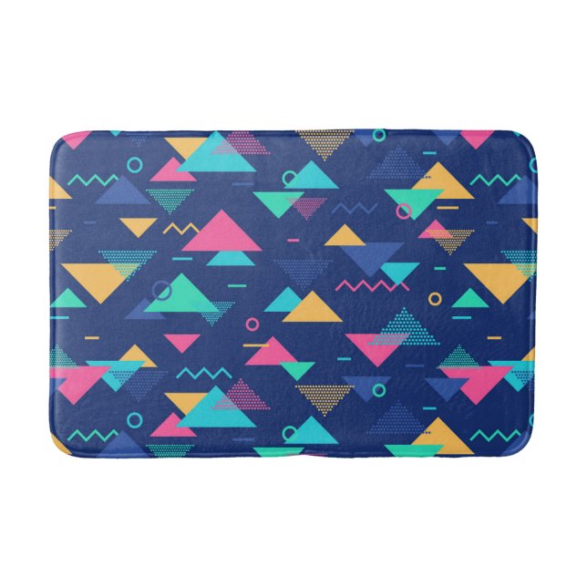 Retro 1980's Pattern Bath Mat (Front)