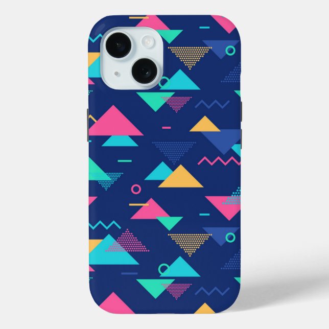 Retro 1980's Pattern Case-Mate iPhone Case (Back)