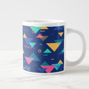 Retro 1980's Pattern Large Coffee Mug