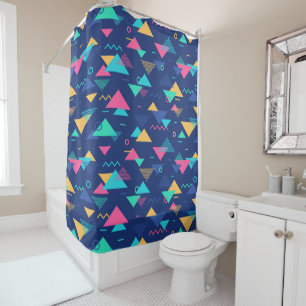 Retro 1980's Pattern Shower Curtain