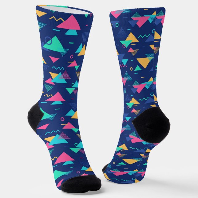 Retro 1980's Pattern Socks (Angled)