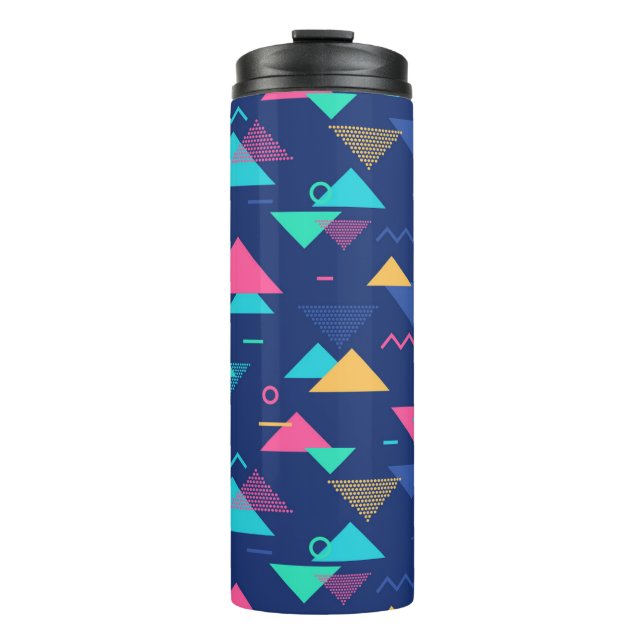 Retro 1980's Pattern Thermal Tumbler (Front)