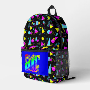 RETRO 1980s TAPE COLORFUL SHAPES  Printed Backpack