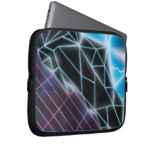 Retro 1980s video game graphic laptop sleeve