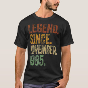 Retro 1985 Birthday  November Born Legend Since 19 T-Shirt