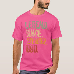 Retro 1990 Birthday  December Born Legend Since 19 T-Shirt