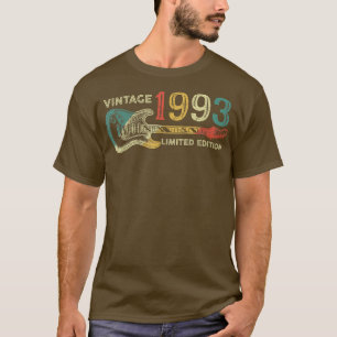 Retro 1993 birthday gift for men Guitar Player 29t T-Shirt