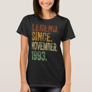 Retro 1993 Birthday November Born Legend Since 19 T-Shirt
