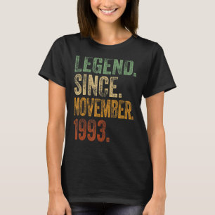 Retro 1993 Birthday November Born Legend Since 19 T-Shirt