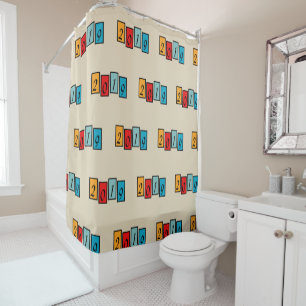 Retro 2019 shower curtain