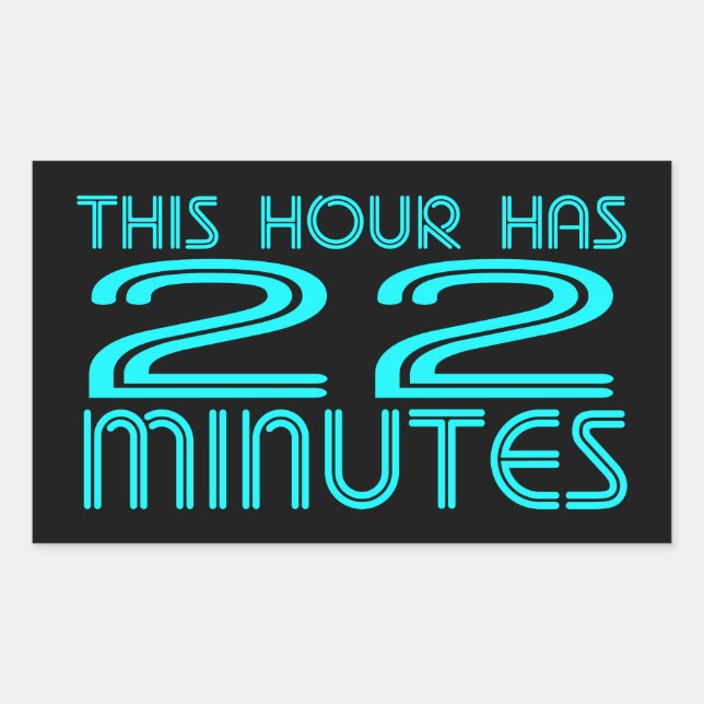 Retro - 22 Minutes Rectangular Sticker (Front)