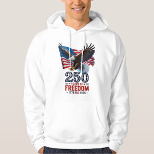 Retro 250 Years Of Freedom USA Patriotic July 4th Hoodie