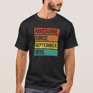 Retro 27 Years Old 27th Bday Awesome Since Septemb T-Shirt