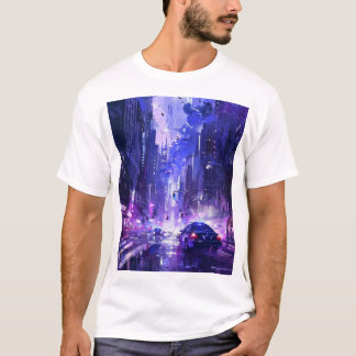 Retro 2D Street Fighter Style Game Background T-Sh T-Shirt